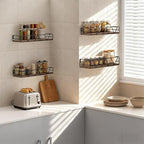 Amaoot Floating Shelves Set of 4, Home Wood Wall Shelf, Farmhouse Shelf - Image 4