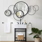 Wall Mirror Decorative, Print Round Decorative Mirrors, Large Decor Metal Wall - Image 8