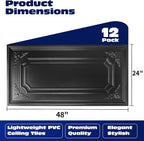Art3dwallpanels 12 Pack Drop Ceiling Tiles, 2x4 Ft PVC Decorative 3D Wall Panel - Image 2