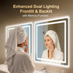 LED Bathroom Mirror, Smart Anti-Fog, Stepless Dimmable - Image 3