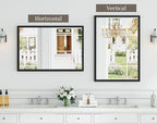 Syndra Black Wood Frame Bathroom Mirror, Waterproof Slim Deep Frame, - Image 5