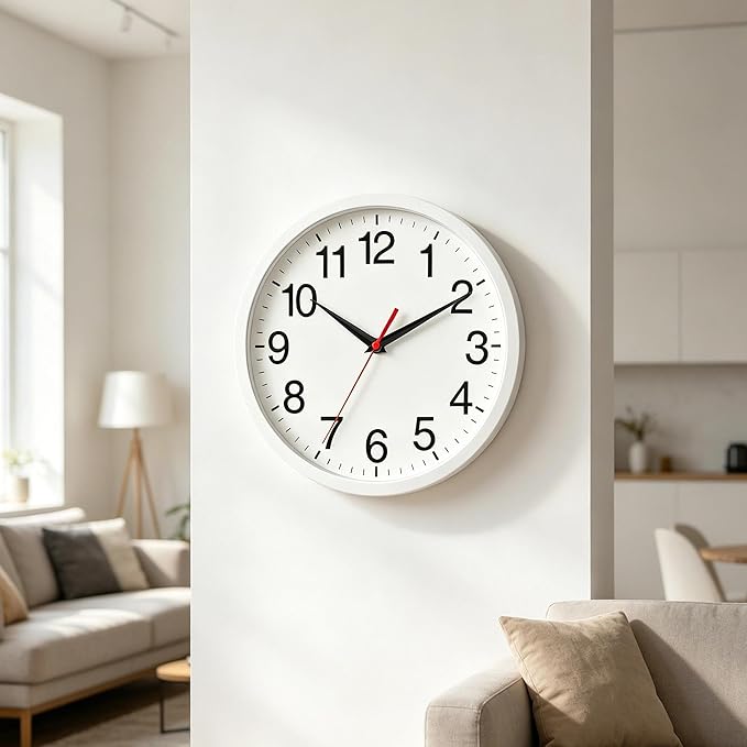 Rohioue Wall Clock Modern 8 Inch Battery Operated Silent Non Ticking Small - Image 7