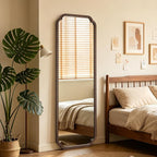 WallBeyond Full Length Mirror Wall Mounted 71"x24", Rustic Wooden Frame Floor - Image 3
