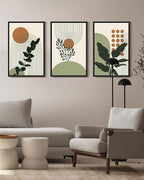PHOPAGO Boho Plant Wall Art Green Botanical Bohemain Framed Wall Printing - Image 6