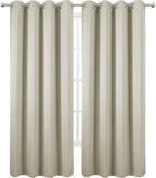 LEMOMO Light Beige Thermal Blackout Curtains/52 x 108 Inch/Set of 2 Panels Room - Image 2