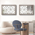 Wocred Set of 2 Rectangular Wall Mirror, Gorgeous Rustic Farmhouse Accent Mirror - Image 2