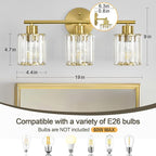 Crystal Bathroom Light Fixtures, Bathroom Lighting Fixtures Over Mirror - Image 2