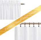 NICETOWN White Velvet Curtains and Drapes 102 inches Long, Extra Long Elegant - Image 3