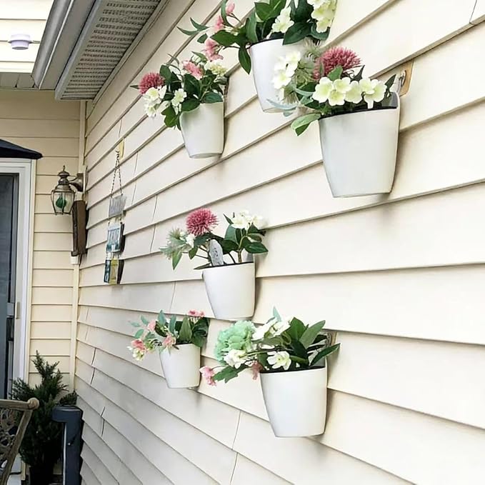 3 Pack Self Watering Wall Hanging Planter Pots Vertical Garden Window Hang - Image 2