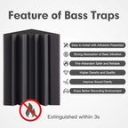 8 Pack - Bass Traps Acoustic Foam Corner, High Density and Fire-Proof Acoustic - Image 3