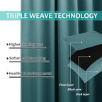 NICETOWN Blackout Curtains 80 inches Long, 2 Pieces, Sea Teal, Full Light - Image 6