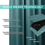 NICETOWN Full Shading Curtains 90" Long 2 Panels Set - Image 6