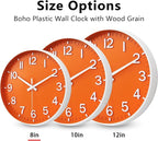 HZDHCLH Wall Clocks Battery Operated, Wall Clock Orange, 8 inch Wall Clock - Image 5