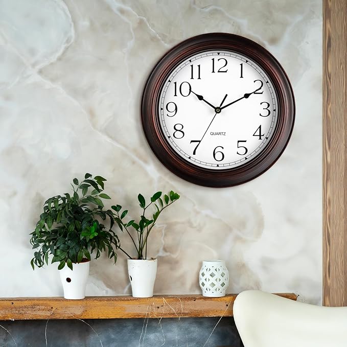 KECYET Wall Clock 10 Inch Battery Operated Silent Non-Ticking Wall Clock - Image 9