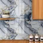 Chejiaye 10pcs Marble Peel and Stick Backsplash Waterproof Washroom Wall Panels - Image 3
