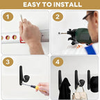 10 Pack Wall Hooks for Hanging, Heavy Duty Metal Coat Hooks Wall Mount - Image 7