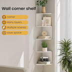 5-Tier Floating Corner Shelf Wall Mount, Heavy Duty Wall Corner Bookshelf - Image 6