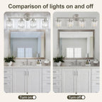 Crystal Bathroom Light Fixtures, Bathroom Lighting Fixtures Over Mirror - Image 7