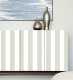Guvana 17.7"×118" Brown and White Wallpaper Striped Peel and Stick Wallpaper - Image 3
