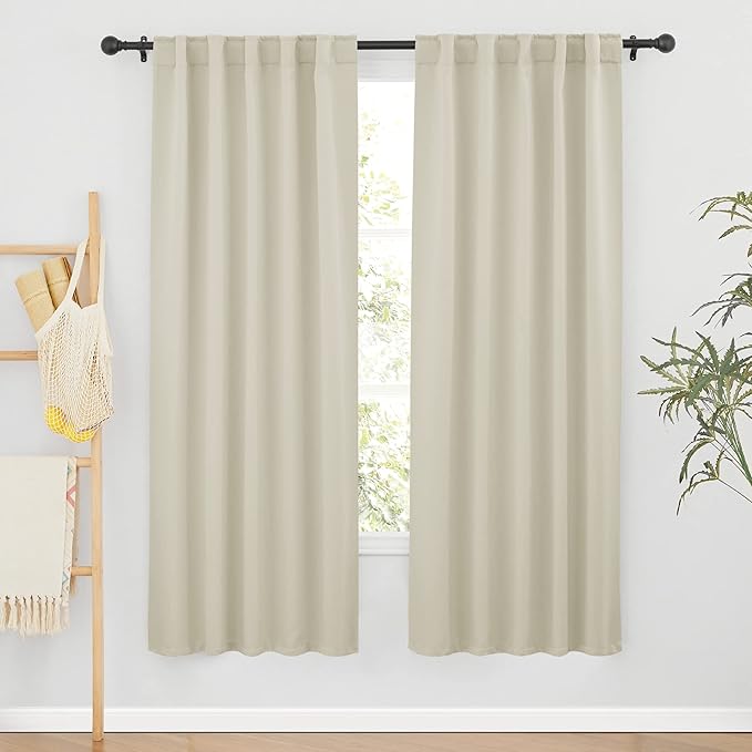 RYB HOME Blackout Curtains for Living Room, Back Tab & Rod Pocket Top by RYBHOME