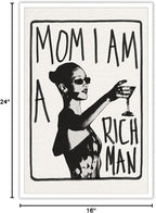Liyark Mom I Am A Rich Man Aesthetic Retro Music Goblet Poster Feminist canvas - Image 8