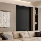 YLL YLL PVC Slat Wall Panel Peel and Stick 118"x 15.7" Faux Black Wood Grain - Image 3