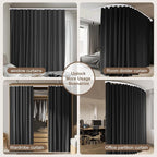 MaKefeile Room Divider Curtains & Flexible Bendable Tracks Set, Privacy - Image 6