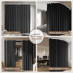 MaKefeile Room Divider Curtains & Flexible Bendable Tracks Set, Privacy - Image 6