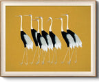 VIYYIEA Framed Wall Art for Living Room, Cranes Canvas Prints, Vintage Home by VIYYIEAART