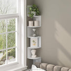 Furinno Rossi 5-Tier Floating Corner Shelf by Furinno-FitsYourSpaceFitsYourBudget