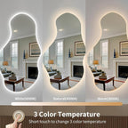 Modern Irregular LED Bathroom Mirror - Image 3