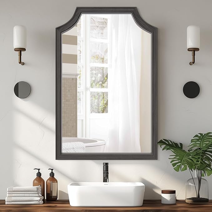 WallBeyond Scalloped Wood Mirror by WallBeyond