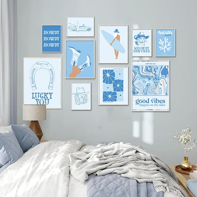 Uniro Coastal Cowgirl Room Decor, Coastal Granddaughter Room Decor, Light Blue - Image 7