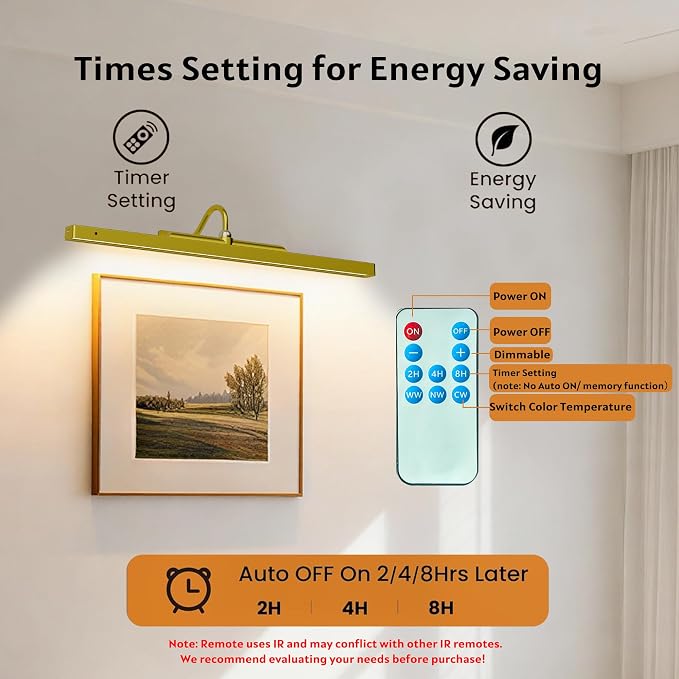 3 Pack Gallery Picture Frame Lights - Image 6