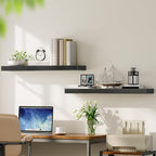 HOOBRO Floating Shelves for Wall, Wall Mounted Shelf Set of 2, 31.5" Hanging - Image 5