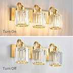 3-Light Gold Bathroom Light Fixtures, Modern Bathroom Vanity Lights Fixture - Image 5