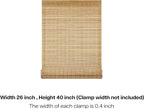 LazBlinds No Tools No Drill Bamboo Roller Shades, Cordless Bamboo Blinds - Image 7