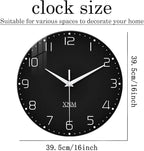 XNM Minimalist Wall Clocks Battery Operated 16 Inches Or Larger Black Wall Clock - Image 3