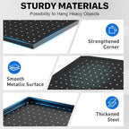 Peg Board, 3 Pack Metal Pegboard Panels Black Pegboards Wall Organizer - Image 4