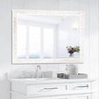 Tanmicoshomy White Shell Framed Rectangular Mirrors - Image 7