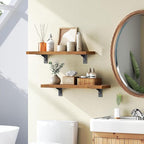 HOOBRO Floating Shelves for Wall, 15.7" Wall Mounted Shelves Set of 2, Hanging - Image 6