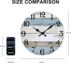 JoFomp 14 Inch Wall Clocks Battery Operated, Silent Non Ticking Wall Clock Wood - Image 2
