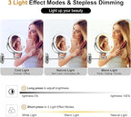 9" Wall Mounted Lighted Makeup Mirror, 4000mAh Rechargeable Double Sided 1X/10X - Image 5