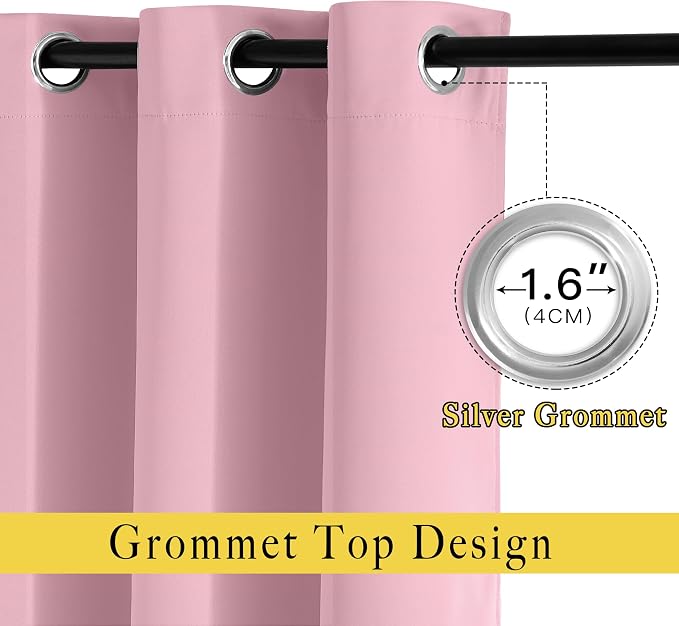 NICETOWN Rouge Pink Curtain for Living Room - Image 4
