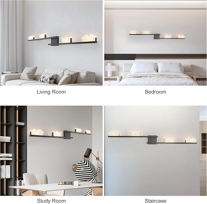 Qcyuui Modern Wall Sconces 47.2inch Dimmable LED Wall Lights 3000K Acrylic Wall - Image 8