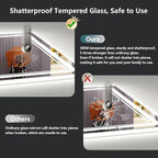 48x30 LED Bathroom Mirror with Lights, Backlit and Front Lit Anti-Fog Lighted - Image 7