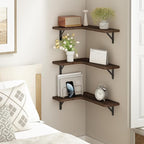 YGEOMER Corner Floating Shelves, Wall Mounted Corner Shelf - Image 4