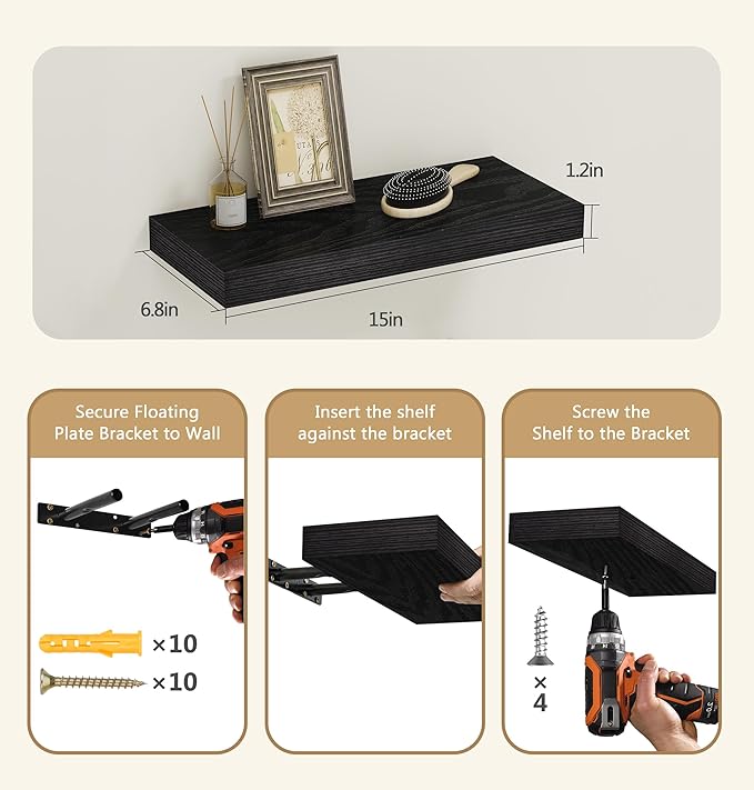 Vervida® Floating Shelves for Wall, Floating Shelf for Living Room - Image 6