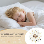 23.6 inch Gold Starburst Wall Clock, Non-Ticking Large Modern Sunburst - Image 3