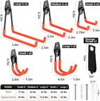 20 Pack Garage Hooks, Heavy Duty Steel Wall Mount Utility Hangers - Image 2
